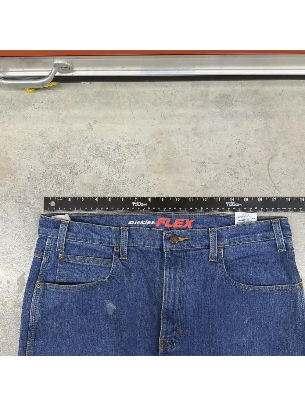 vintage dickies relaxed baggy fit dark blue jeans size 34 x 30